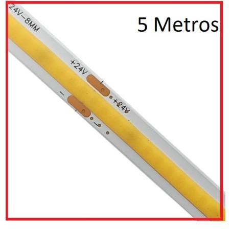 Tira led 6000k 480 leds metro COB  24v 10w  metro 5 metros