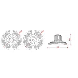 campana 100 w 10000lm ip65