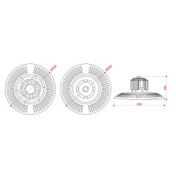campana 150 w 15000lm ip65