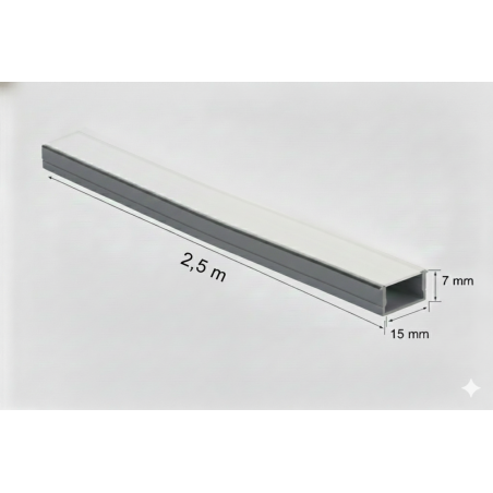 Perfil Embutir Aluminio 2,5 MTRS