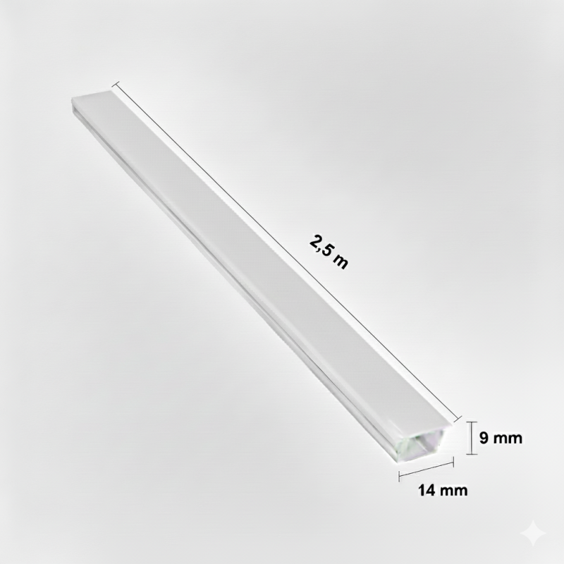PERFIL EMBUTIR DE ALUMINIO C/PESTAÑA EN DIFUSOR 2,5 MTRS