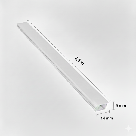 PERFIL EMBUTIR DE ALUMINIO C/PESTAÑA EN DIFUSOR 2,5 MTRS