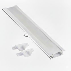 PERFIL EMBUTIR DE ALUMINIO 2 MTRS