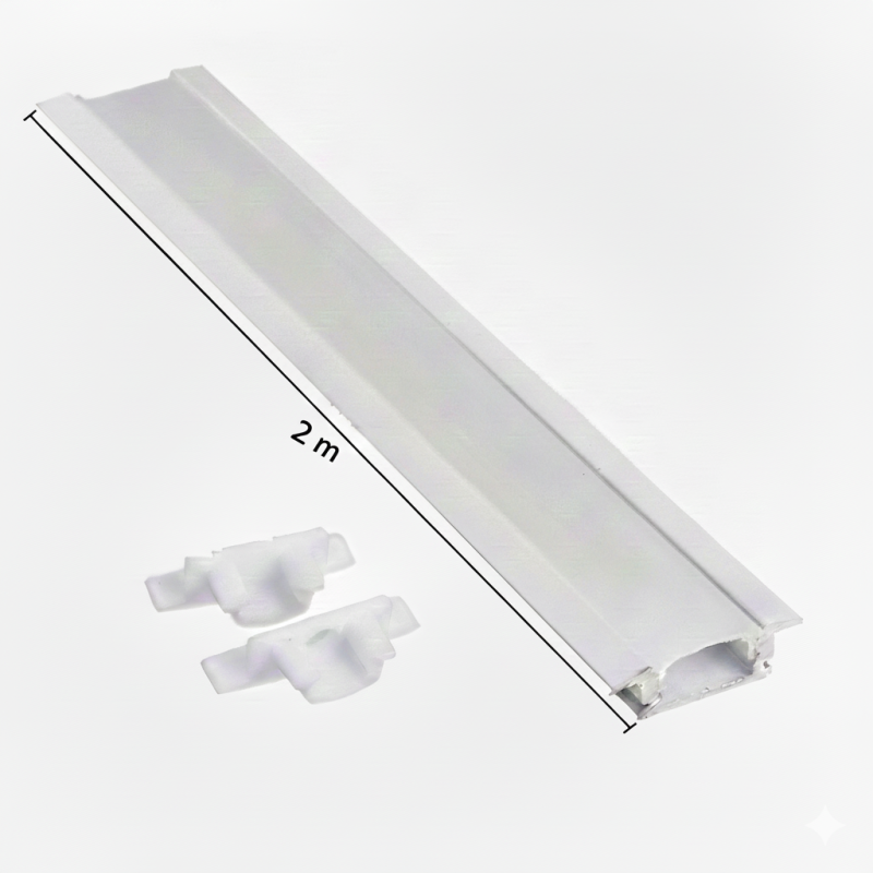 PERFIL EMBUTIR DE ALUMINIO 2 MTRS