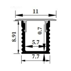 MODULO DE EMBUTIR MINIMALISTA  LDS MTR. 24V 10W METRO