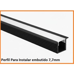 MODULO DE EMBUTIR MINIMALISTA NEGRO 150LDS MTR. 24V 10W METRO