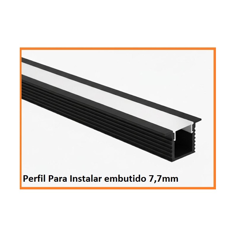MODULO DE EMBUTIR MINIMALISTA NEGRO 150LDS MTR. 24V 10W METRO