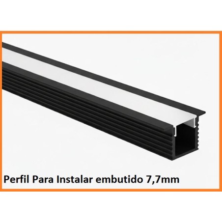 MODULO DE EMBUTIR MINIMALISTA NEGRO 150LDS MTR. 24V 10W METRO