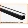 MODULO DE EMBUTIR MINIMALISTA NEGRO 150LDS MTR. 24V 10W METRO