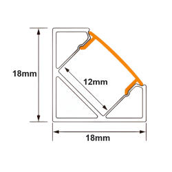 PERFIL ESQUINA 1 DE ALUMINIO 3 MTRS