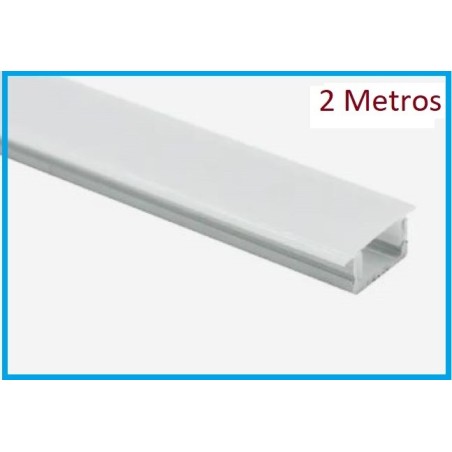 PERFIL EMBUTIR DE ALUMINIO C/PESTAÑA EN DIFUSOR 2MTRS